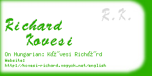 richard kovesi business card